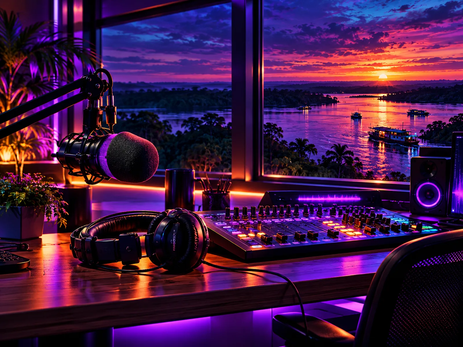 Estúdio da Rádio Barcelos na NET